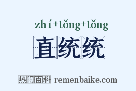 直统统是什么意思的图片